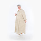  A-Form Mantel von AKH Fashion aus Baumwolle, 1482.07084, Beige, Ausgefallen, Zeitlos