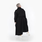  A-Form Mantel von AKH Fashion aus Baumwolle, 1482.07084, Schwarz, Ausgefallen, Zeitlos