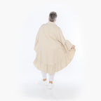  AKH Fashion Bluse in gerundeter Form, aus Baumwolle, 1482.07085, Beige, Ausgefallen