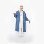  A-Form Mantel von AKH Fashion aus Baumwolle, 1483.07088, Jeansblau, Ausgefallen, Zeitlos