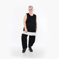  AKH Fashion Top in gerader Form, aus Viskose, 1484.06675, Schwarz/Weiß, Ausgefallen