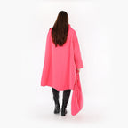  AKH Fashion Mantel in Vokuhila-Form, aus Baumwolle, 1493.02276, Pink, Ausgefallen, Zeitlos