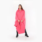  AKH Fashion Mantel in Vokuhila-Form, aus Baumwolle, 1493.02276, Pink, Ausgefallen, Zeitlos