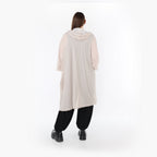  AKH Fashion Cardigan in gerader Form, aus Baumwolle, 1500.07068, Beige, Ausgefallen