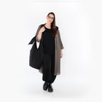 AKH Fashion Cardigan in gerader Form, aus Baumwolle, 1500.07068, Taupe, Ausgefallen