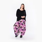  Ballonhose von AKH Fashion aus Viskose, 1506.08069, Lila/Multicolor, Blumen, Ausgefallen