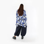  Ballonhose von AKH Fashion aus Materialmix, 1450.08067, Navy, Jacquard, Schick, Modern