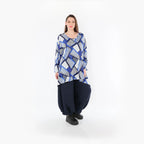  Ballonhose von AKH Fashion aus Materialmix, 1450.08067, Navy, Jacquard, Schick, Modern
