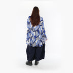  Ballonhose von AKH Fashion aus Materialmix, 1450.06631, Navy, Jacquard, Schick, Modern