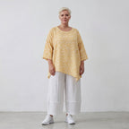 Leichtes Baumwollshirt im Gelb Ecru Lagenlook Oversize A Linie leger zeitlos luftig weich