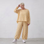 Luftige BaumwollMousseline Ballonhose Gelb/Ecru leger Oversize Lagenlook zeitlos chic
