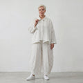 Ausgefallene Oversize Ballonhose im Weiß Schwarz Karomuster leger zeitlos modern chic
