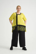 A-Form Shirt von Zedd Plus aus Viskose, 24290, Grün, Schick, Modern, Bequem