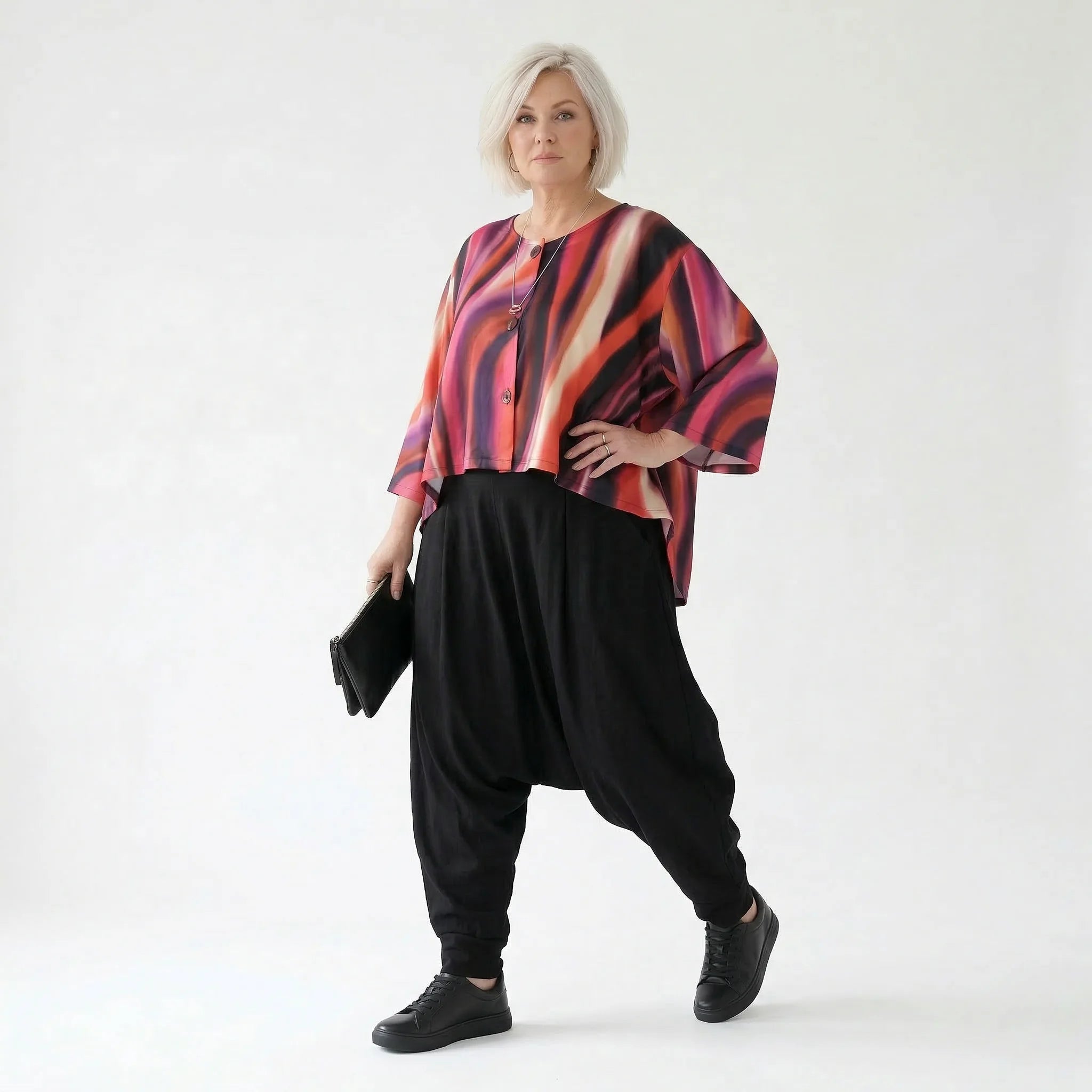 Haremshose von AKH Fashion aus Viskose, ausgefallene, zeitlose Lagenlook Mode