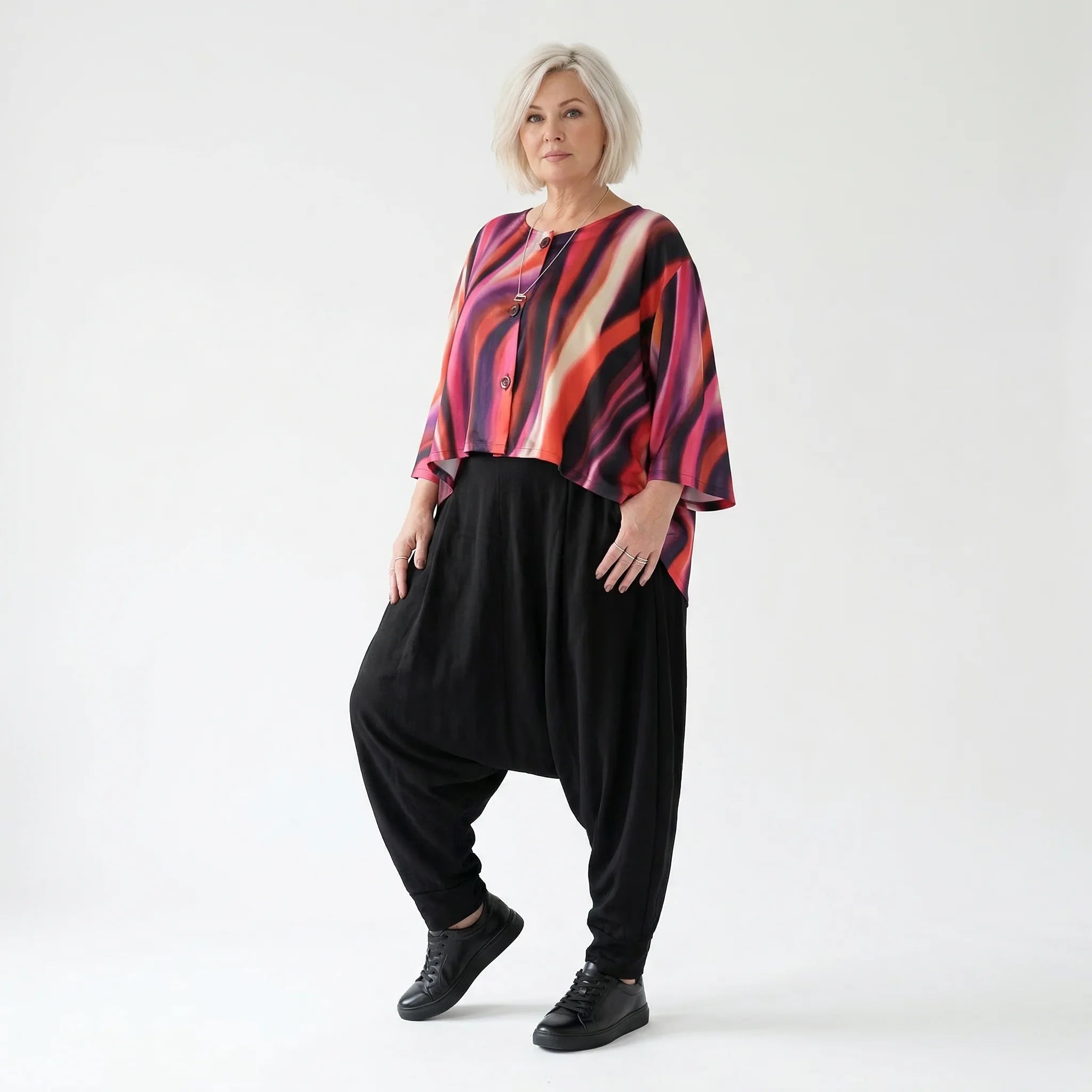 Haremshose von AKH Fashion aus Viskose, ausgefallene, zeitlose Lagenlook Mode