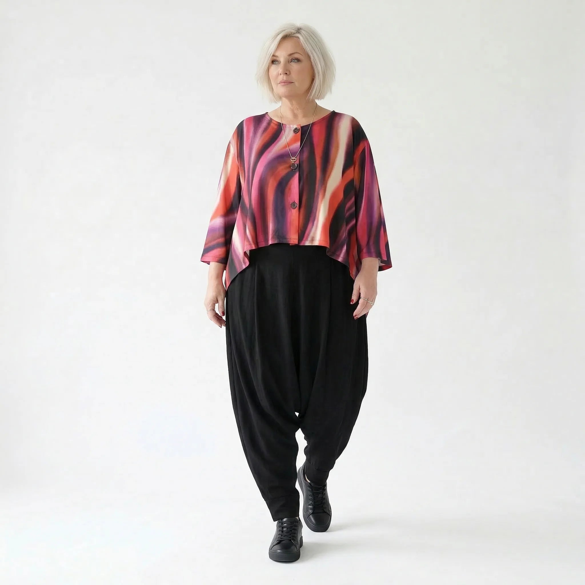 Haremshose von AKH Fashion aus Viskose, ausgefallene, zeitlose Lagenlook Mode