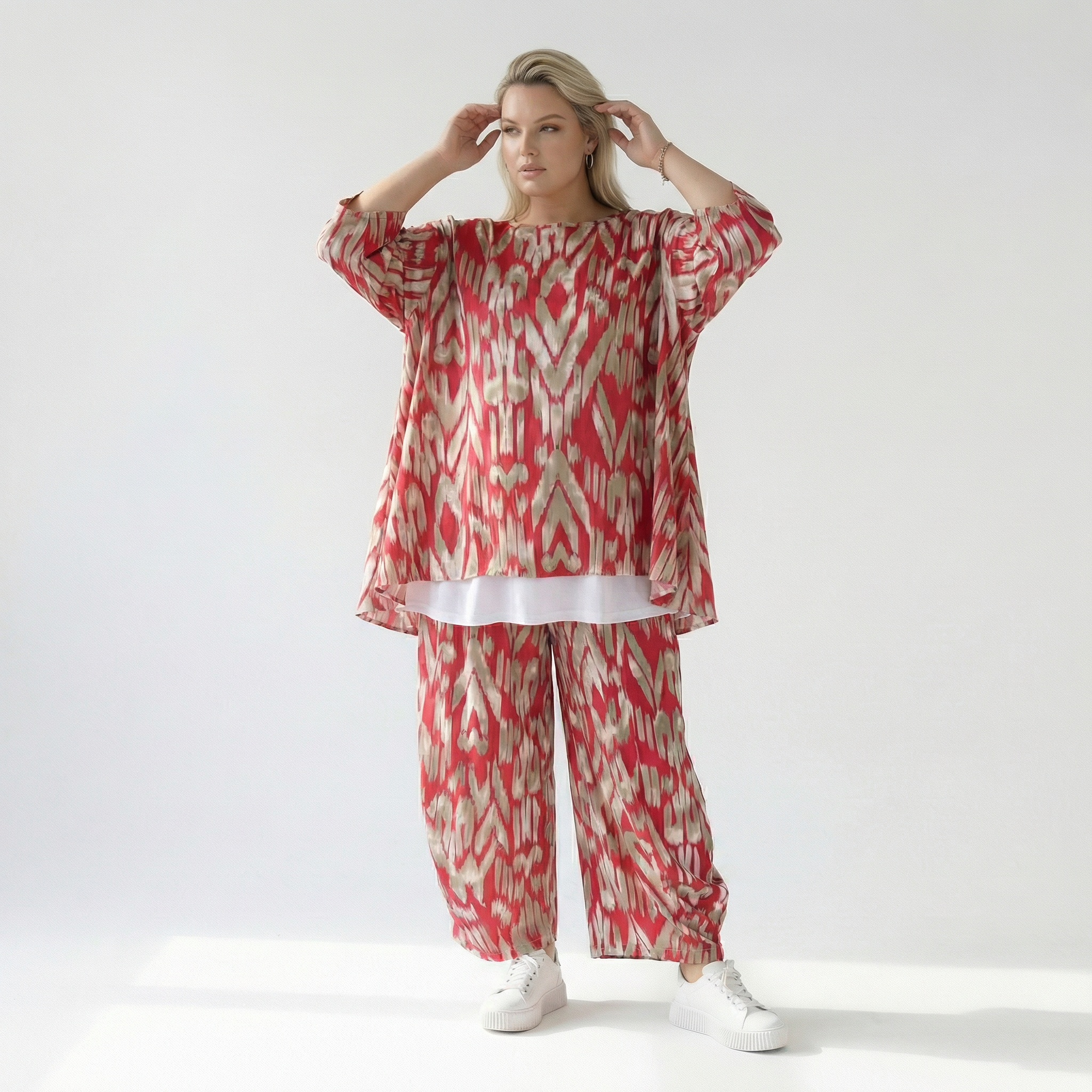 A-Form Shirt von AKH Fashion aus Viskose, ausgefallene, zeitlose Lagenlook Mode