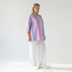 Shirt von AKH Fashion aus Baumwolle in Glocken-Form, ausgefallene Lagenlook Mode