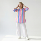 Shirt von AKH Fashion aus Baumwolle in Glocken-Form, ausgefallene Lagenlook Mode