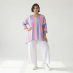 A-Form Shirt von AKH Fashion aus Baumwolle, ausgefallene, zeitlose Lagenlook Mode