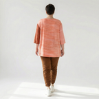  AKH Fashion Shirt in Glocken-Form, aus Viskose, 1249.01892, Koralle-Orange, Batik, Schick