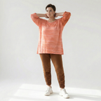  AKH Fashion Shirt in Glocken-Form, aus Viskose, 1249.01892, Koralle-Orange, Batik, Schick