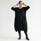  Ballonkleid von AKH Fashion aus Viskose, 1416.06564, Schwarz/Blau, Schick, Modern, Bequem