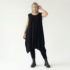  Ballon Tunika von AKH Fashion aus Viskose, 1416.06913, Schwarz/Blau, Schick, Modern