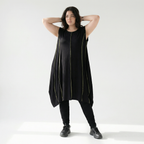 Ballon Tunika von AKH Fashion aus Viskose, 1416.06913, Schwarz/Gelb, Schick, Modern
