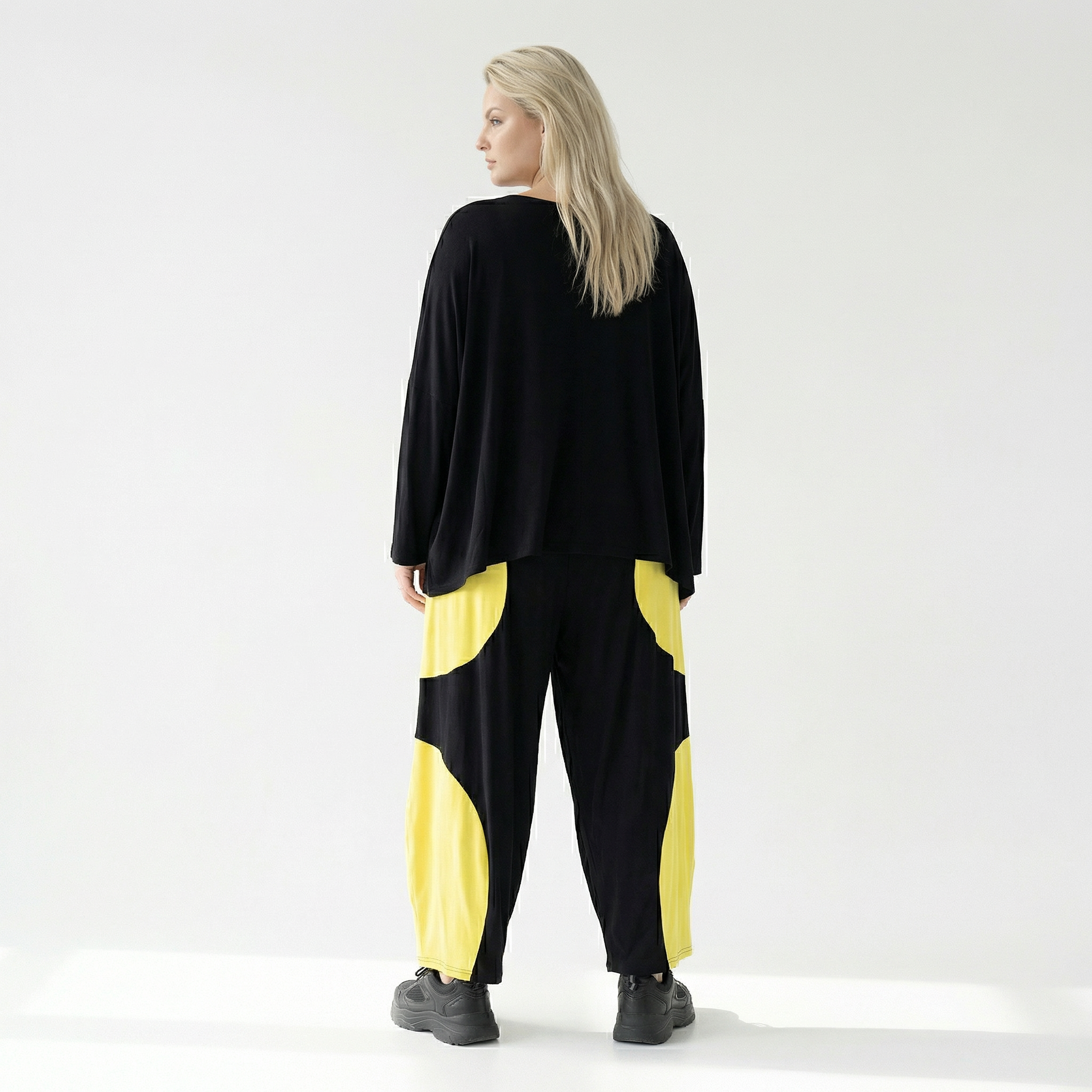  Ballonhose von AKH Fashion aus Viskose, 1416.06914, Schwarz/Gelb, Schick, Modern, Bequem