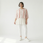 Oversize Damen Jacke, AKH Fashion, Baumwolle, gerundeter Form, Lagenlook Mode, große Größen - SEELENlook
