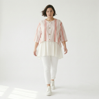 Oversize Damen Jacke, AKH Fashion, Baumwolle, gerundeter Form, Lagenlook Mode, große Größen - SEELENlook
