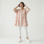 A-Form Shirt von AKH Fashion aus Baumwolle, ausgefallene, zeitlose Lagenlook Mode