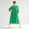 Ausgefallenes Ballonkleid im lässigen Lagenlook Oversize mit weich fließendem Stretchkomfort, Grün