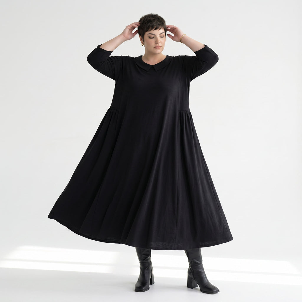 Ballonkleid von AKH Fashion aus Materialmix, ausgefallene, zeitlose Lagenlook Mode