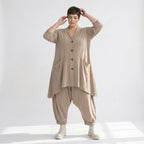 A-Form Jacke von AKH Fashion aus Materialmix, ausgefallene, zeitlose Lagenlook Mode