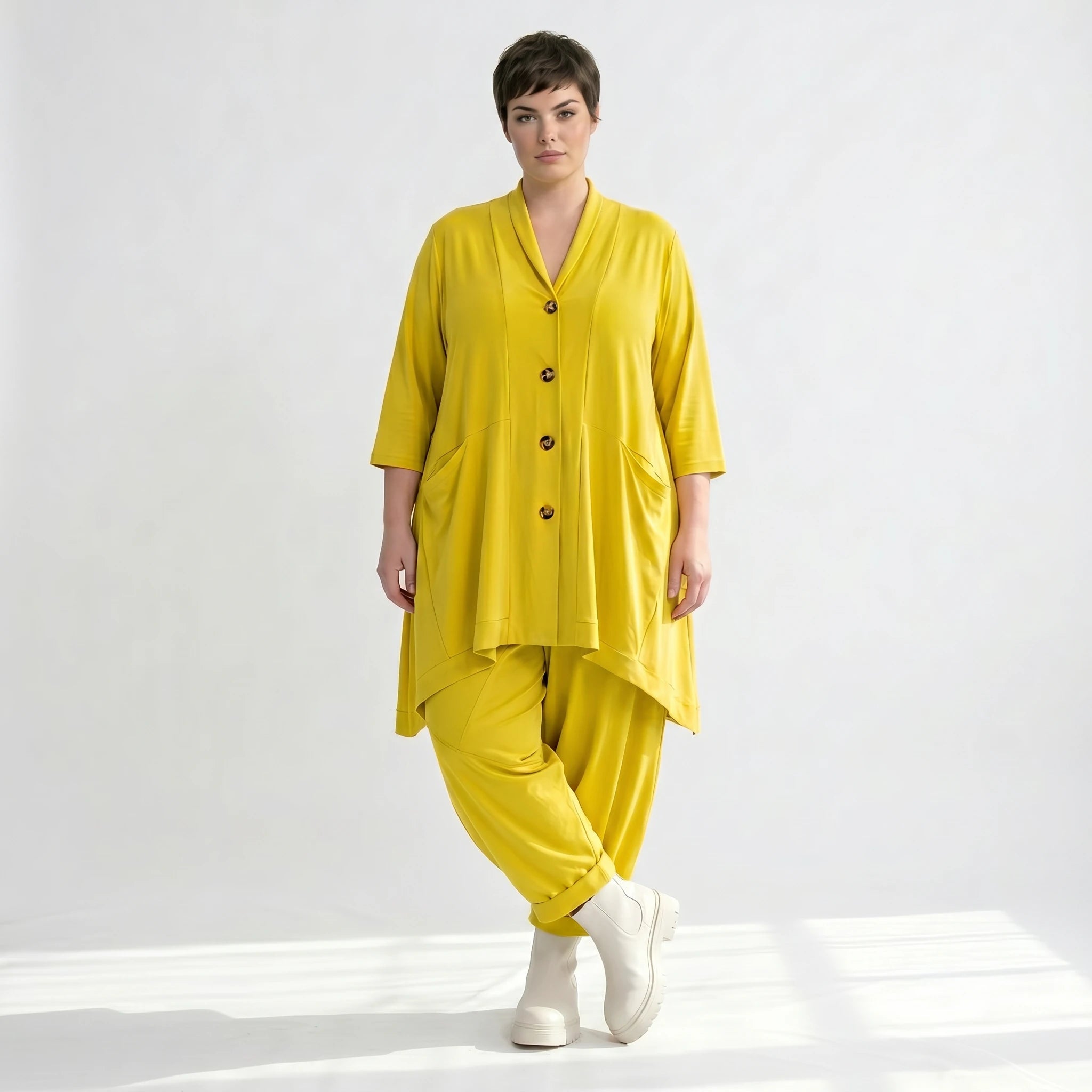 A-Form Jacke von AKH Fashion aus Materialmix, ausgefallene, zeitlose Lagenlook Mode
