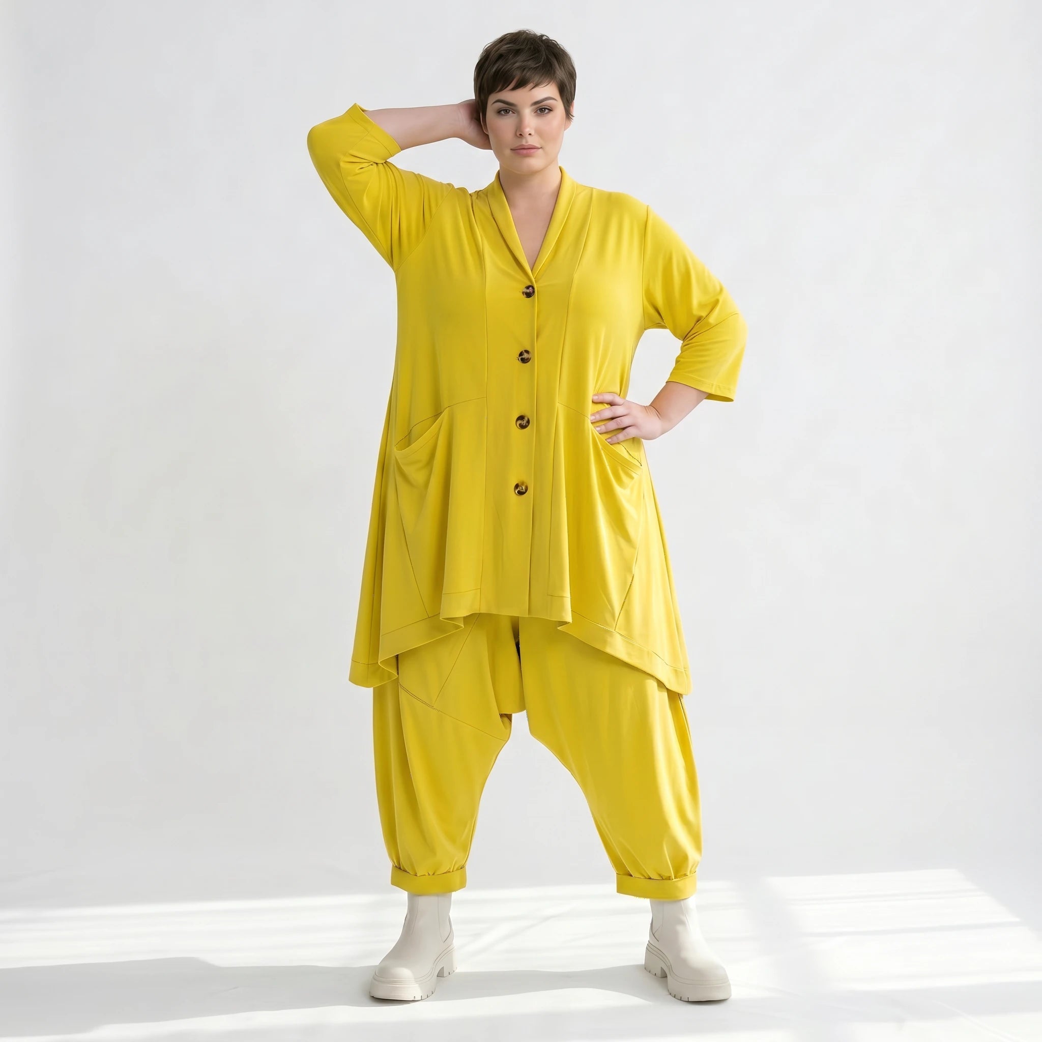 A-Form Jacke von AKH Fashion aus Materialmix, ausgefallene, zeitlose Lagenlook Mode
