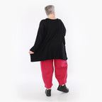  AKH Fashion Bigshirt in kastiger Form, aus Viskose, 1233.06648, Schwarz, Ausgefallen, Zeitlos