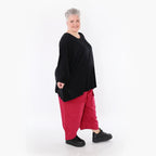  AKH Fashion Bigshirt in kastiger Form, aus Viskose, 1233.06648, Schwarz, Ausgefallen, Zeitlos