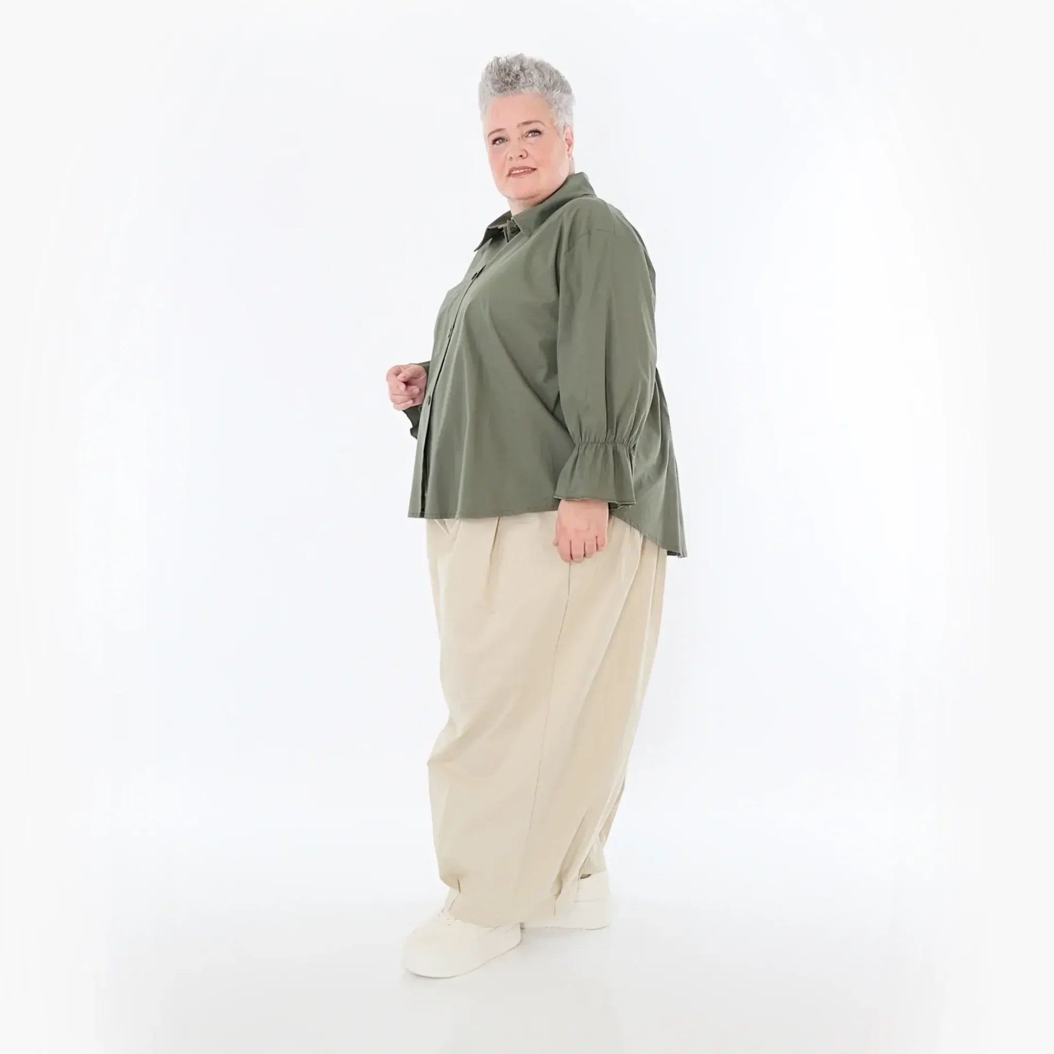 Ballonhose von AKH Fashion aus Baumwolle, 1482.07032, Beige, Ausgefallen, Zeitlos, Schick