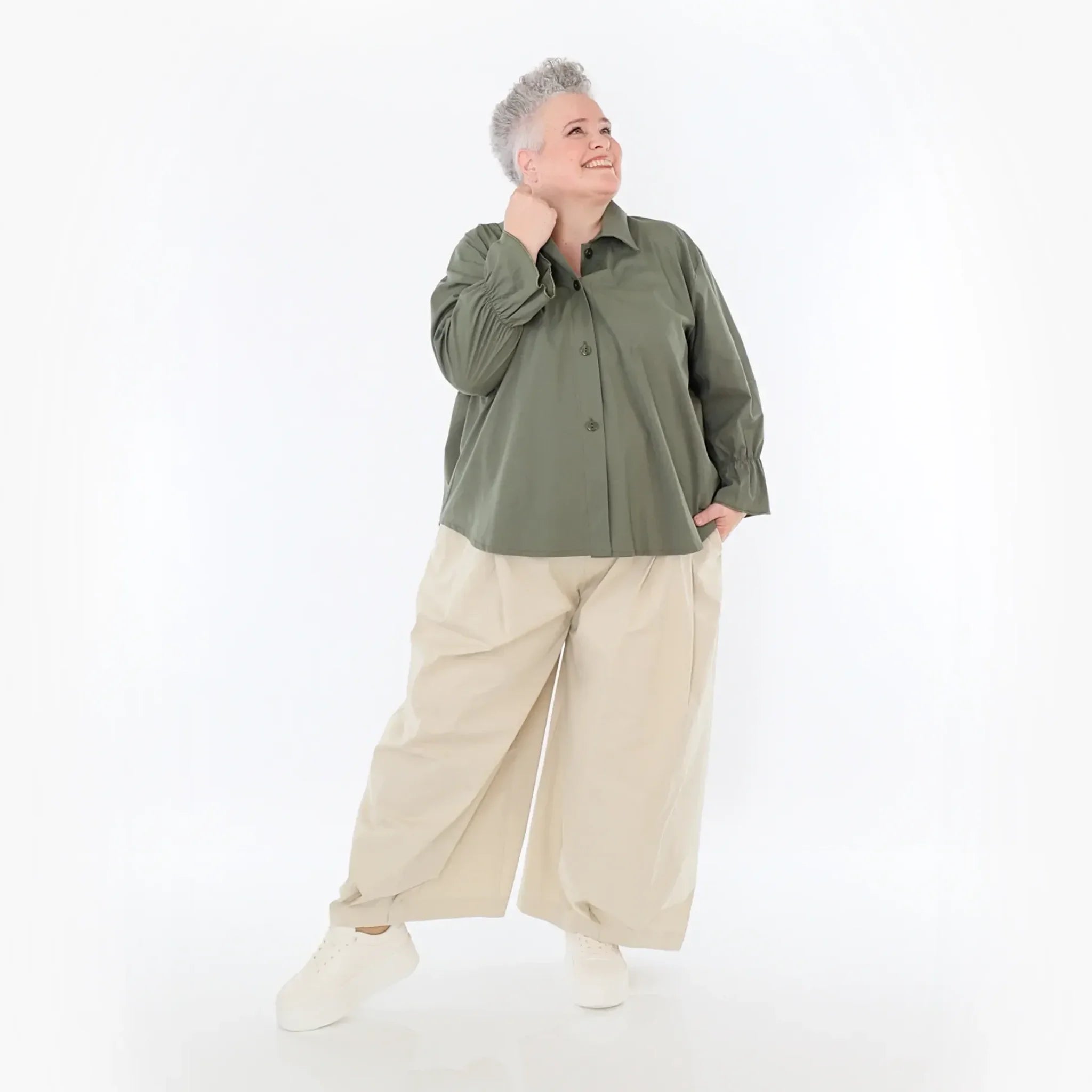 Ballonhose von AKH Fashion aus Baumwolle, 1482.07032, Beige, Ausgefallen, Zeitlos, Schick