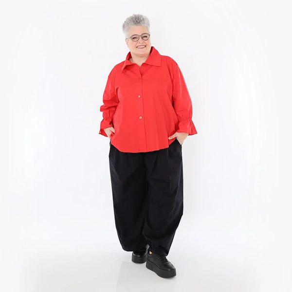 Ballonhose von AKH Fashion aus Baumwolle, 1482.07032, Schwarz, Ausgefallen, Zeitlos