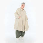  A-Form Jacke von AKH Fashion aus Baumwolle, 1482.07061, Beige, Ausgefallen, Zeitlos