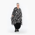  A-Form Jacke von AKH Fashion aus Viskose, 1487.06917, Schwarz/Weiß, Pinselstrich, Schick