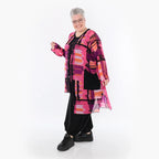  AKH Fashion Bluse in asymmetrischer Form, aus Polyester, 1488.07101, Multicolor, Grafik