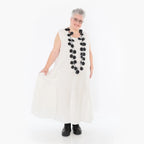  Ballonkleid von AKH Fashion aus Viskose, 1490.06972, Weiß, Ausgefallen, Zeitlos, Schick