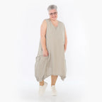  Ballonkleid von AKH Fashion aus Viskose, 1490.07093, Beige, Ausgefallen, Zeitlos, Schick