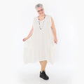  Ballonkleid von AKH Fashion aus Viskose, 1490.07093, Weiß, Ausgefallen, Zeitlos, Schick