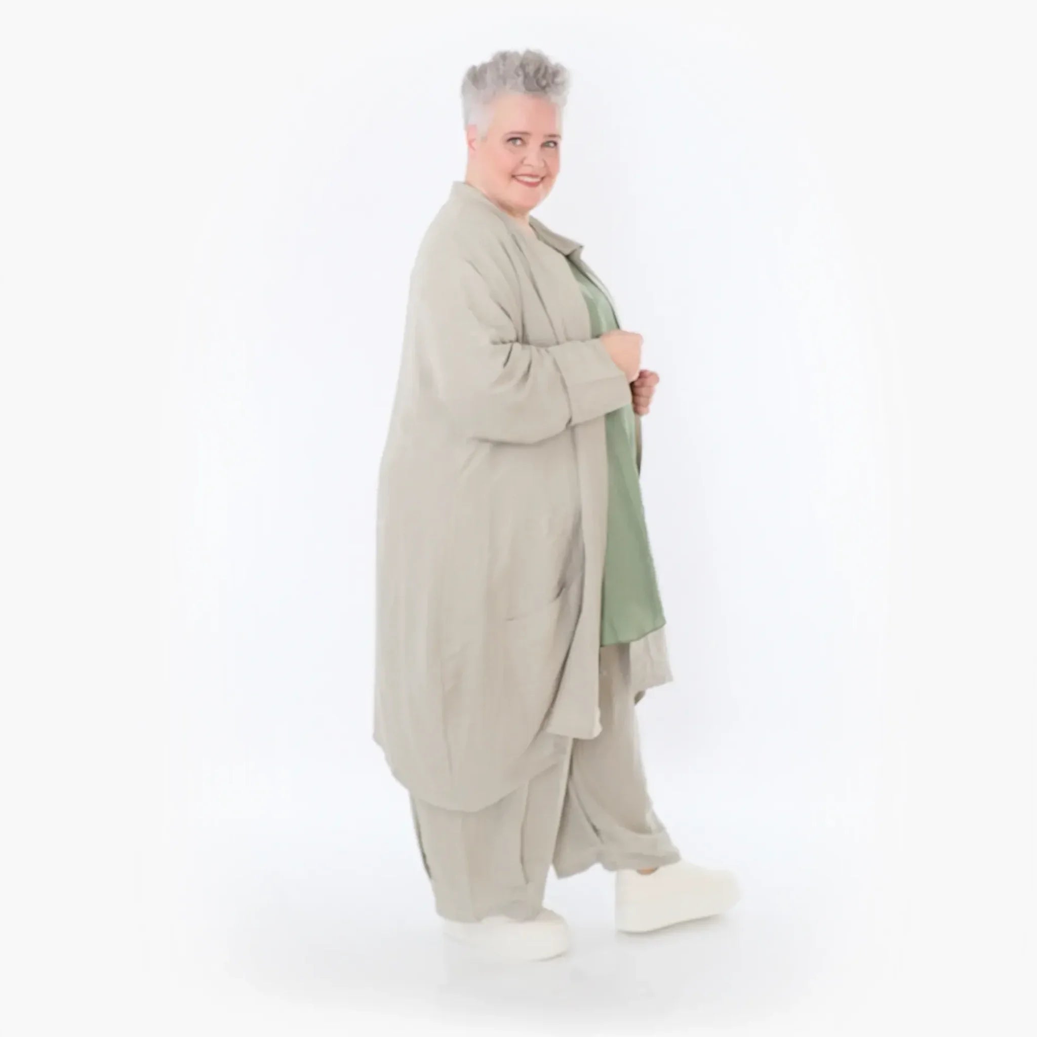  Ballon Cardigan von AKH Fashion aus Viskose, 1490.07094, Beige, Ausgefallen, Zeitlos